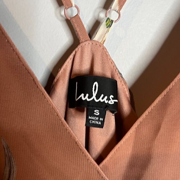 Lulu’s All Mine Rusty Rose Floral Print High-Low Wrap Dress - Picture 4 of 6